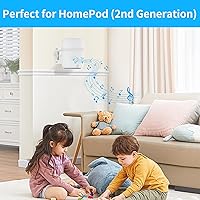 Vista 5 de Soporte de altavoz ajustable para Homepod 2 Soporte de pared con cubierta a prueba de polvo compatible con montaje Homepod de 2ª