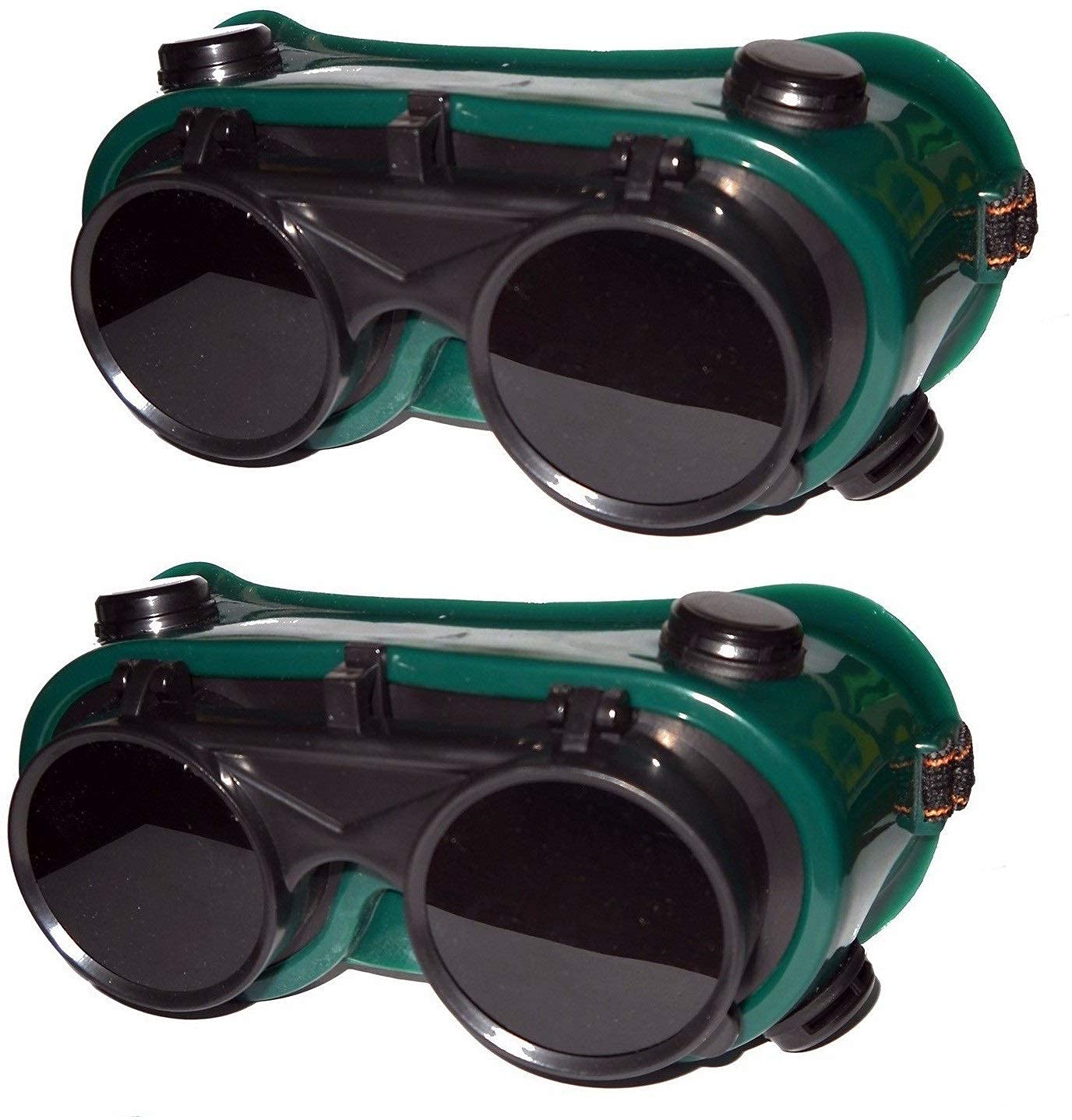 MINSALES� Welding Goggles For Eye protection safety Heavy duty Flip-up Filter Poly-carbonated Lens Welding Safety Goggle (Dark Green - Free Size) (2 pcs Welding googgles) (B09PTLQNY7) Amazon Price History, Amazon Price Tracker