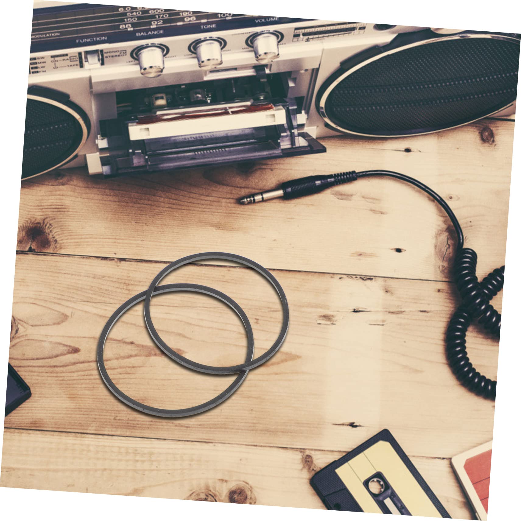 Mikikit Replacement Belt for Tape Machine 20pcs Recorder Rubber Belt Cassette Tape Machine