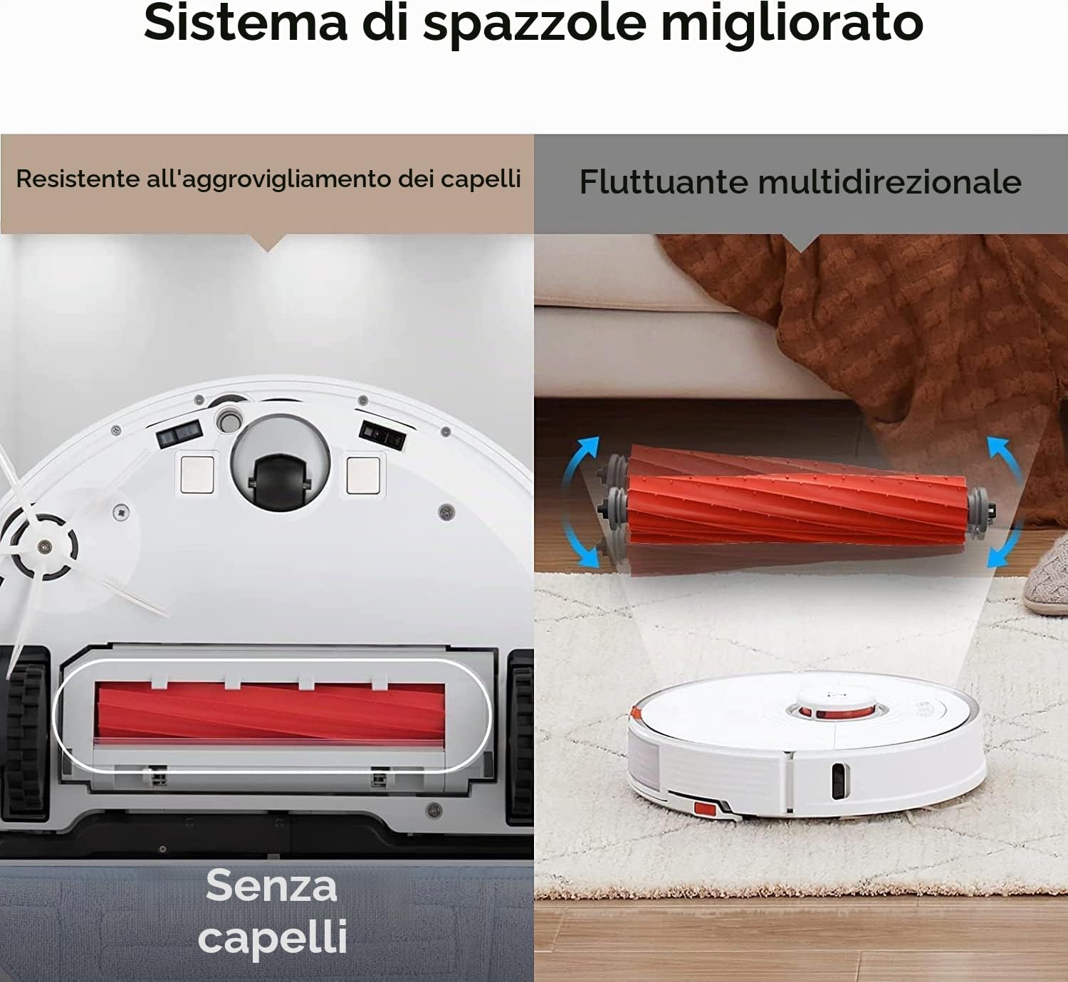 roborock S7 Robot Aspirapolvere Lavapavimenti con Sonic Mopping, Robot Aspirador(2500 PA),Panno Automatico,Pulizia Personalizzata,Mappatura multilivello Aspirapolvere Robot, Controllo APP & Alexa