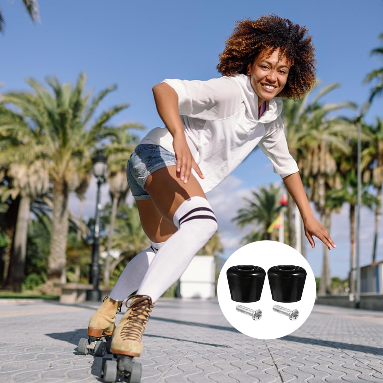 Homoyoyo 4 Stück Bremsen Für Rollschuhe Zehenstopper Für Skating-bremsen Inline-Skate-Bremse Scooter Bremsklotz Skating Bremse Zehenstopper Bremskopf Toe Stopper Inline Bremse Roller Sport