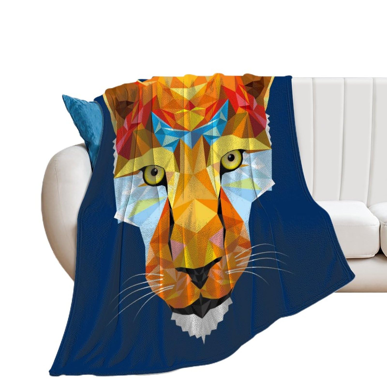 Couverture polaire lion pour des soirées cocooning douillettes