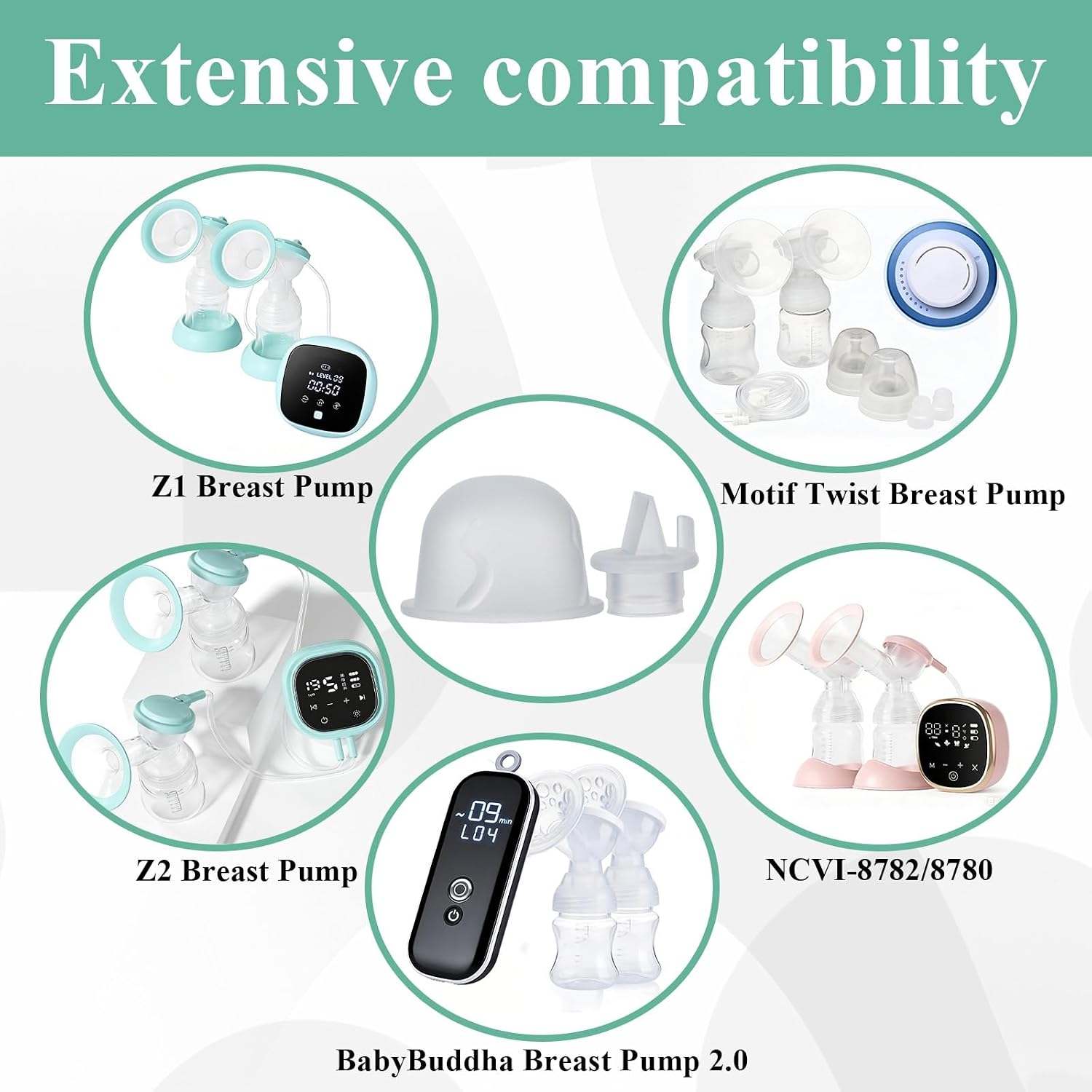 6Pcs Duckbill Valves & 2Pcs Diaphragms for Z1 Z2 Twist Breast Pump