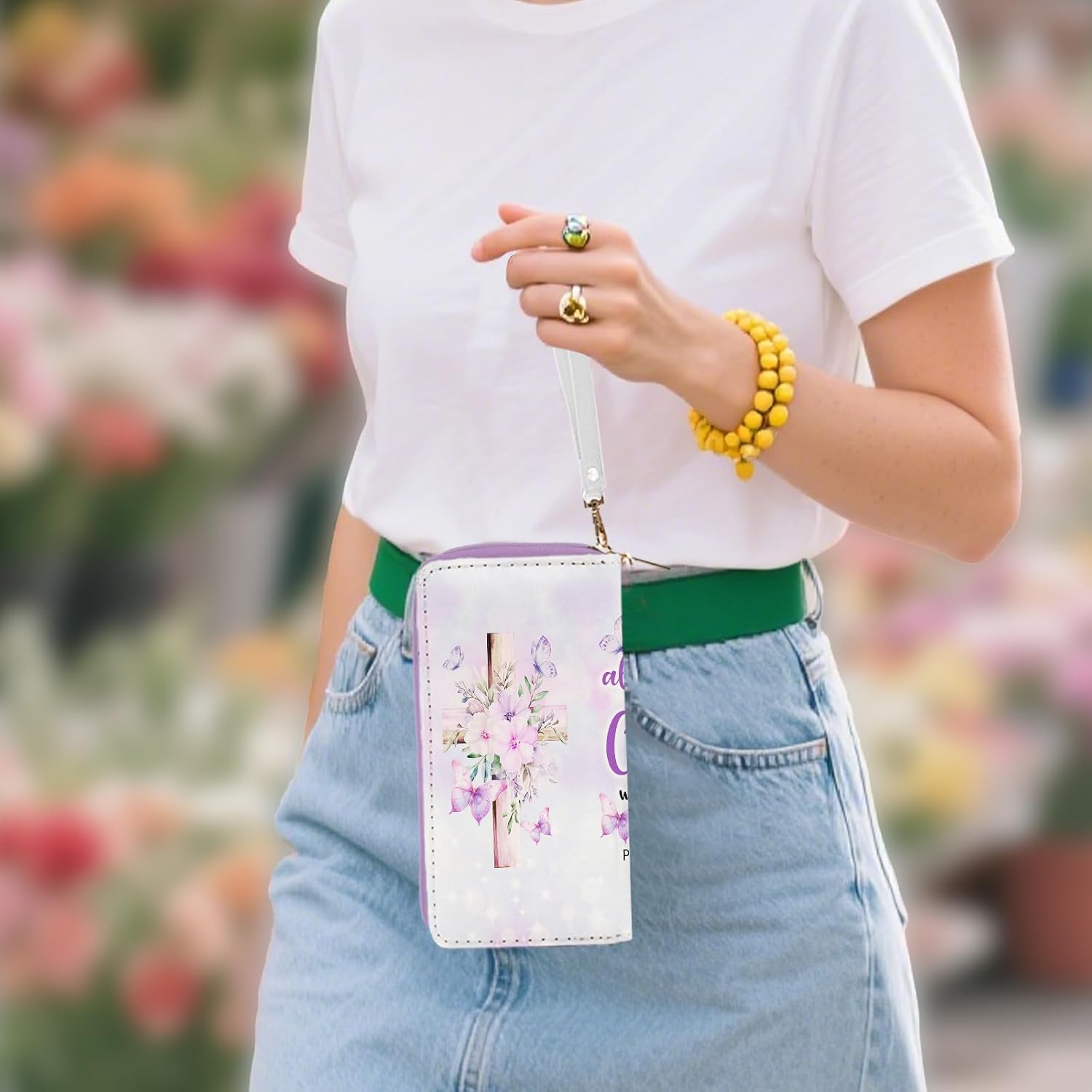 Christian Gift for Womens Wallet - Small Slim PU Leather I Can Do All Things Christ Wallet for Women with Zipper, Credit Card Holder Wallets, Wristlet Wallets for Female Girl (Inspire Religion Gift) - Image 7