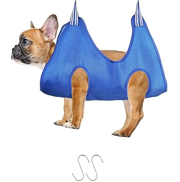 Abhsant Dog Grooming Hammock Harness, Soft Fabric Cat & Dog Grooming Hammock for Pets,Durable Pet Grooming Hanger with S-Hook