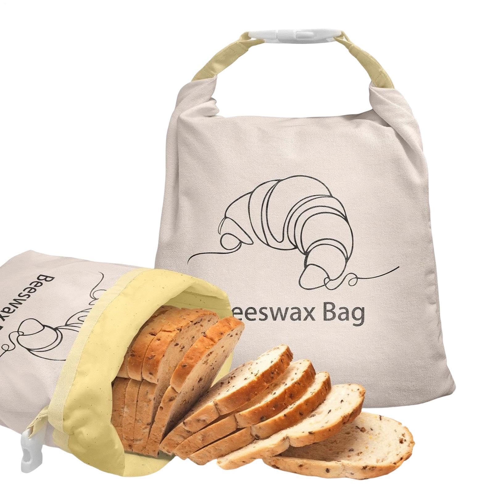 Bolsa de algodón para pan que evita la corteza dura y conserva alimentos frescos