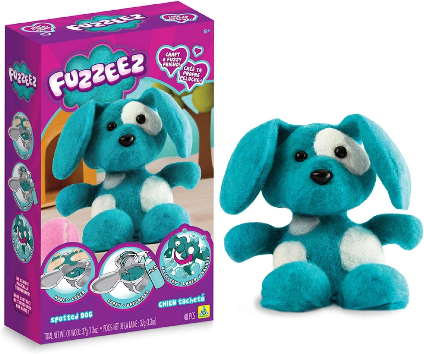 Fuzzeez 10012646 Orb Dog, Blue White