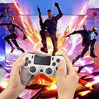Vista 6 de YCCTEAM control inalámbrico para videojuegos compatible con PS4PS4 Slim con vibración dual mejorada sticks analógicos y sensor de movimiento de 6ejes