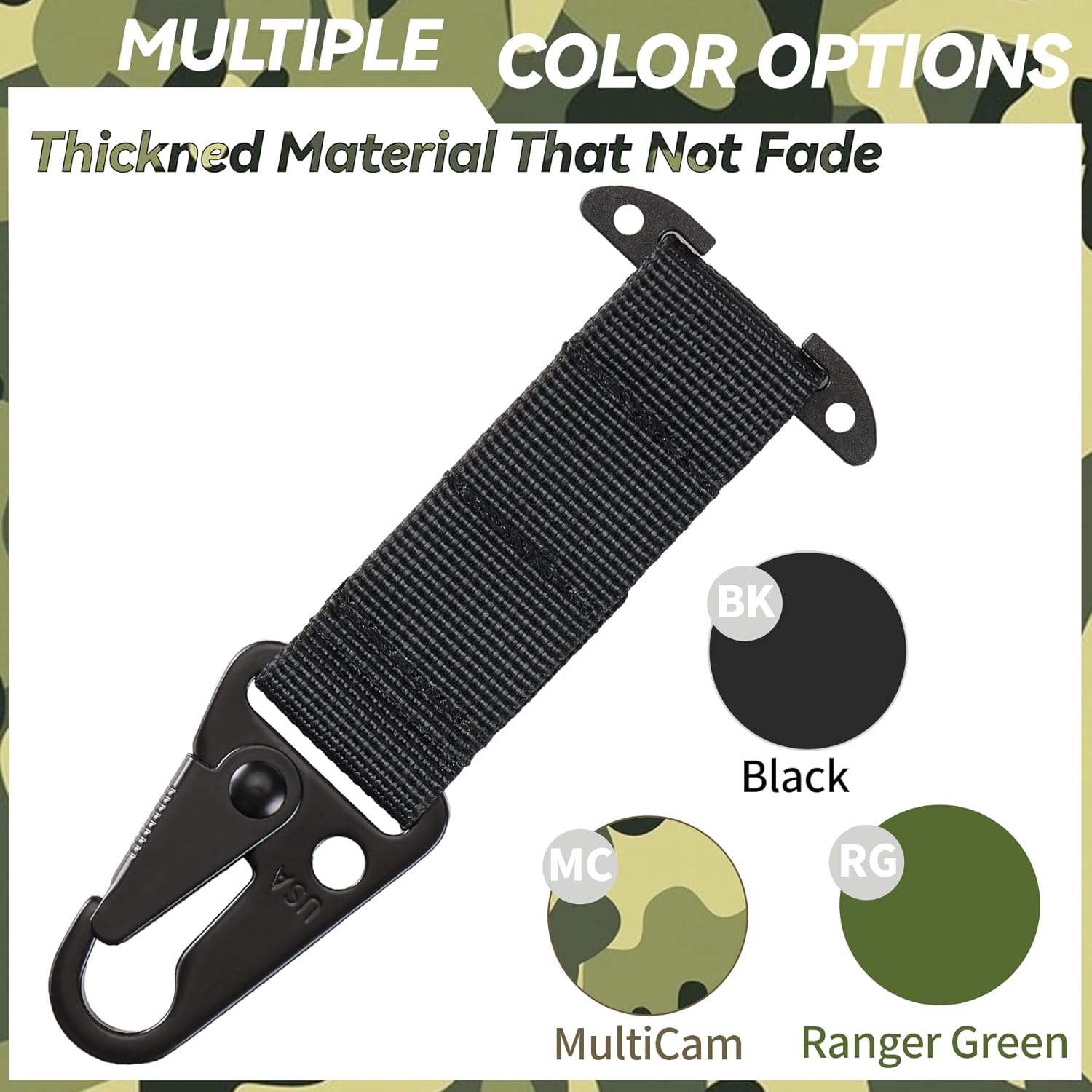 Tactical Belt Clip T-Mount, MOLLE Bag Clip, Tactical Clash Hook Hanging Carabiner