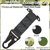 Vista 2 de Clip táctico para cinturón con montura en T, clip para bolso MOLLE, mosquetón colgante con gancho táctico