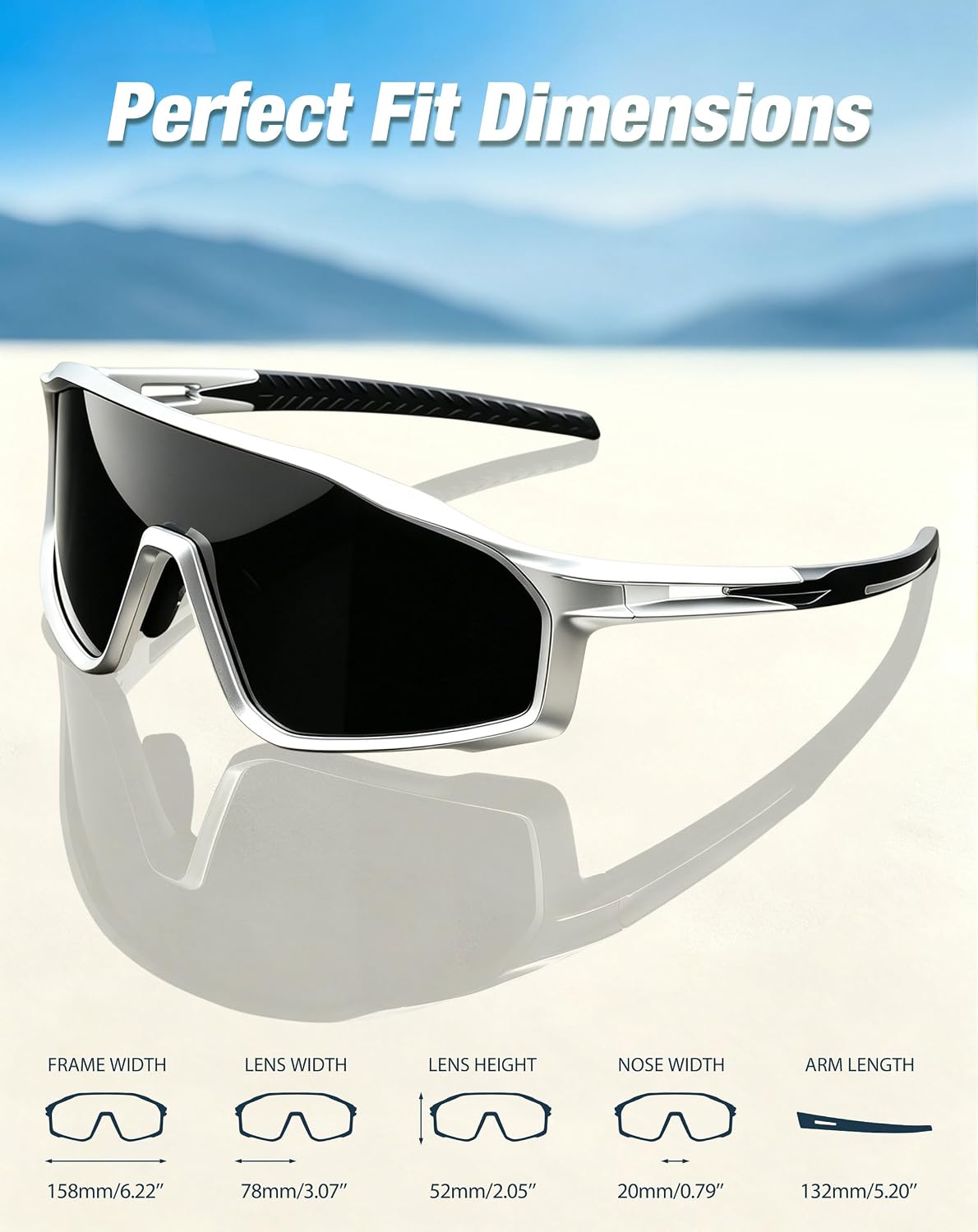 Joopin Oversized Sports Sunglasses With Strap Polarized UV Protection image 5