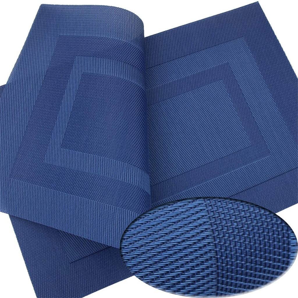 Salvamanteles, manteles individuales y posavasos, Juego de 8 piezas de manteles individuales lavables de PVC, juego de manteles individuales, accesorios de cocina, posavasos, alfombrilla de vino, deco