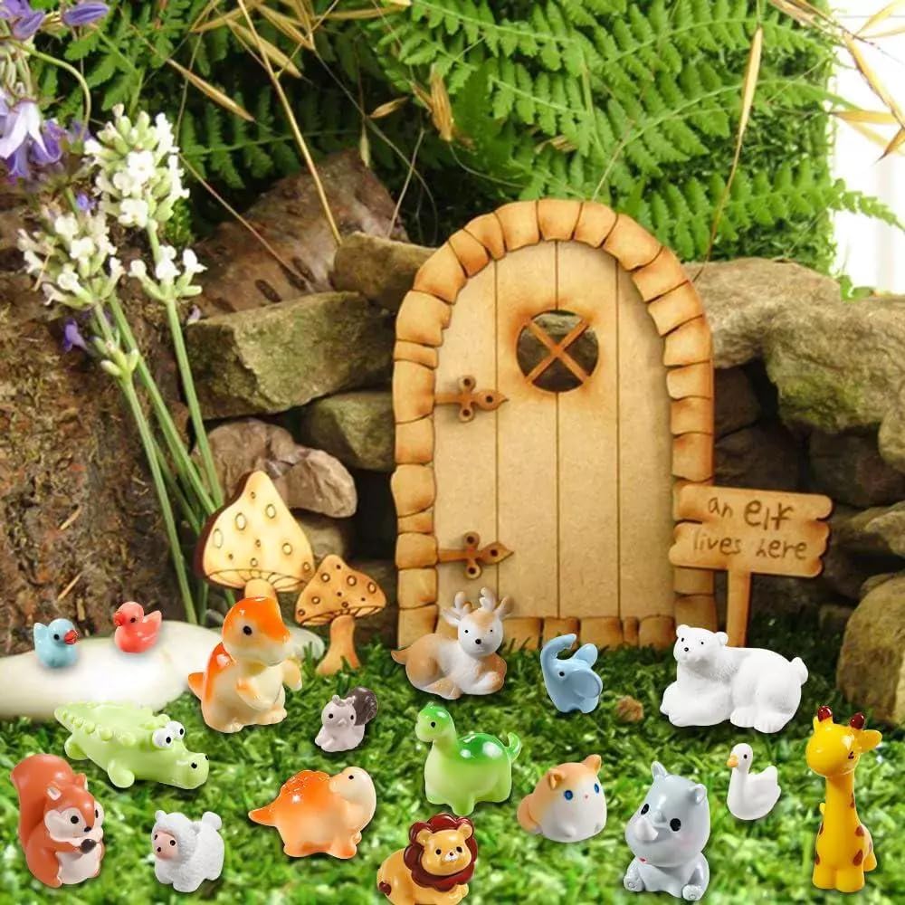 LIINWNIRS 200-Piece Luminous Mini Resin Animal Figurines Set - Cows, Unicorns, Dinosaurs & More For Fairy Gardens, Aquariums, And Crafts - View #6