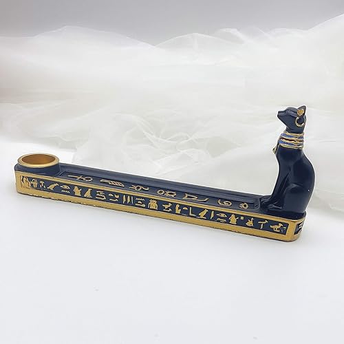 Miniatura 4 de Lemonadeus Estatua coleccionable de Bastet de Gato del Antiguo Egipto Bastet Estatua coleccionable Bastet de incienso dorado