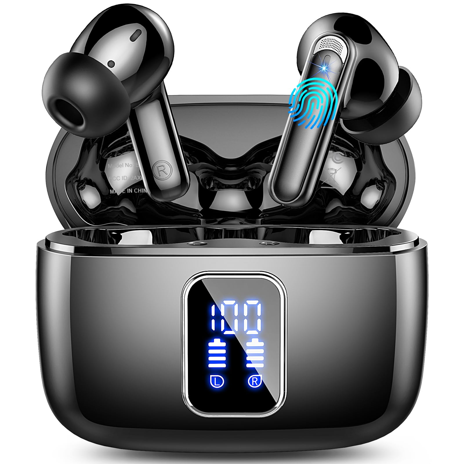 Lukg Bluetooth Kopfhörer 2024 – In Ear, 48 Std Akku, Bluetooth 5.3, ENC, IP7 Wasserdicht, Weiß