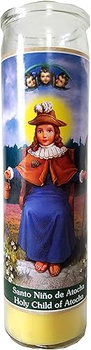 Santo Niño de Atocha (Santo Nino de Atocha) Vela Devocional Amarilla