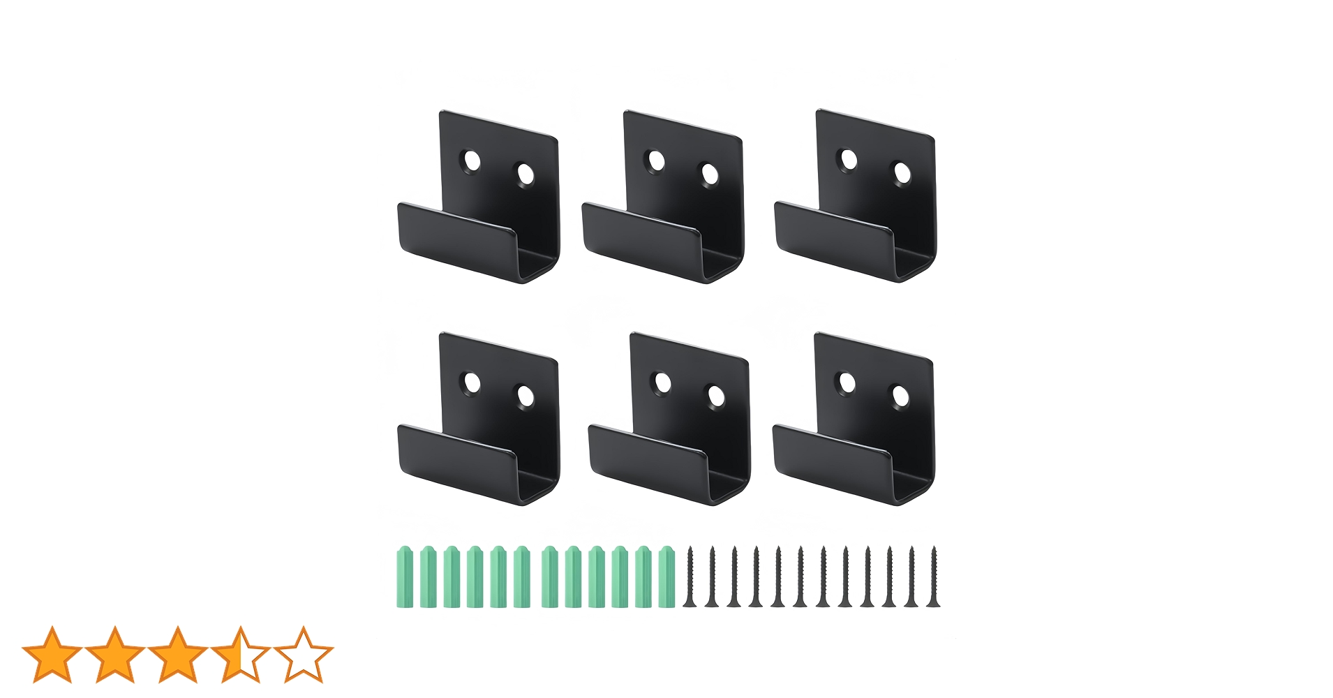 Amazon | GYWHOOFT 6個 壁掛け フック、金具U 字型ステンレス鋼