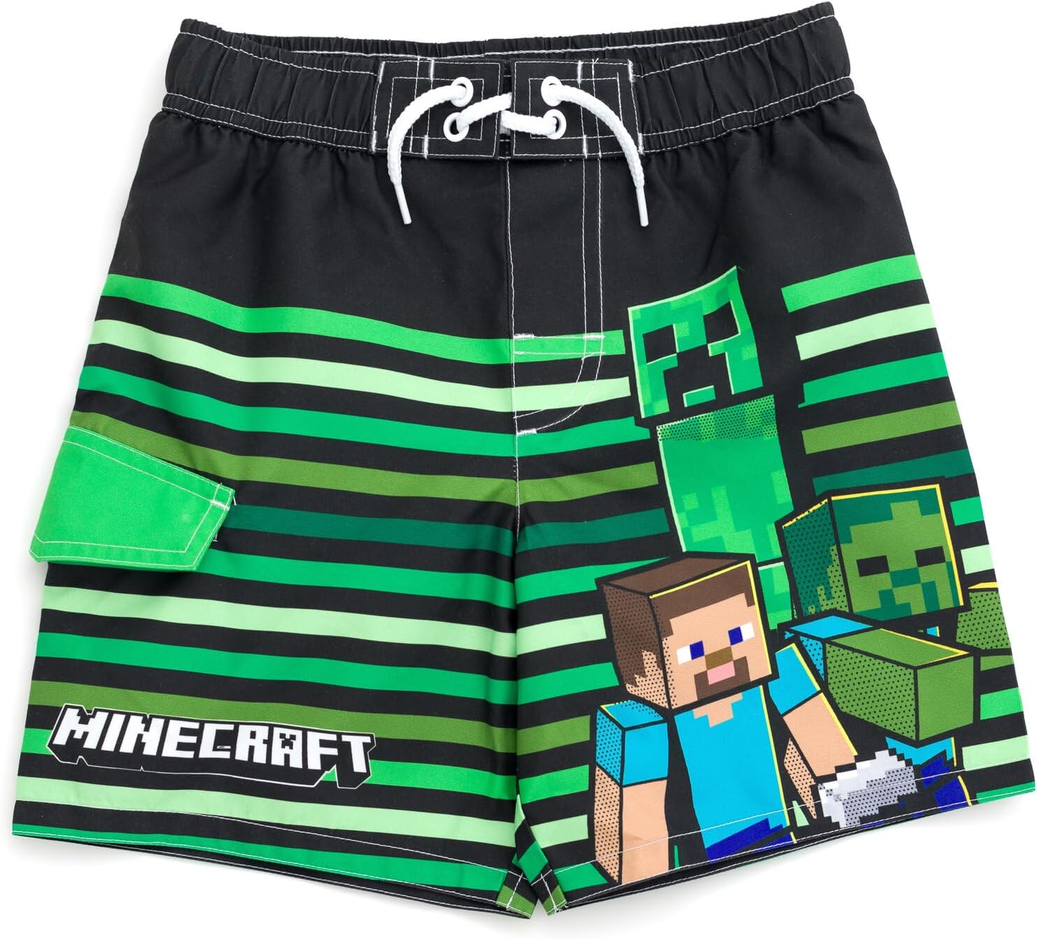 Minecraft UPF 50+ Swim Trunks Little Kid to Big Kid Sizes (6-14-16) Minecraft UPF 50+ Swim Trunks Little Kid to Big Kid Sizes (6-14-16)