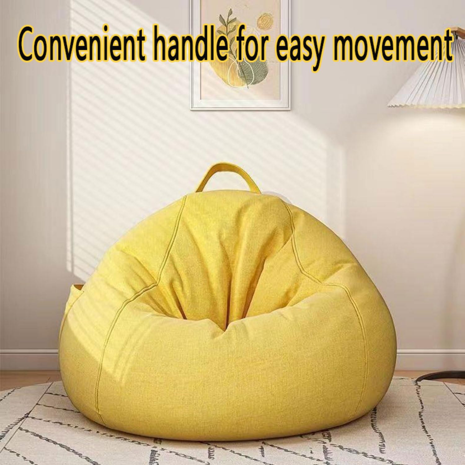 Sofa Puff Salon Moderno Puff Salon de Lujo XXL Sofa Puf Gigante Moderno con Relleno Bean Bag Chair Grandes con Reposapies para Adultos o Decoracion Habitacion Juvenil Gris Oscuro