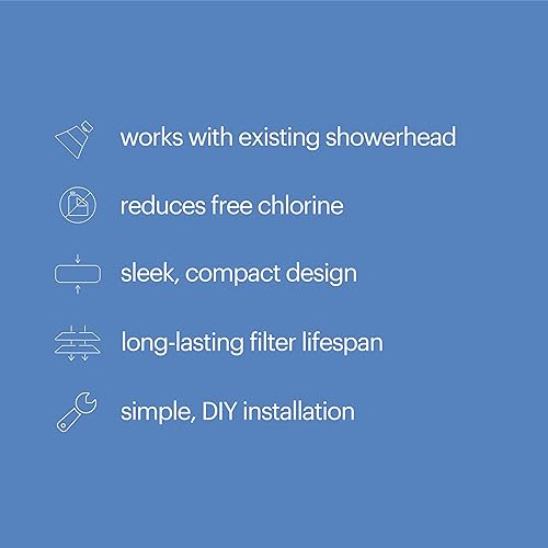 Miniatura 3 de Brondell Filtro de ducha VivaSpring, cromado pulido compacto  Alto rendimiento, 100% filtración KDF de alta pureza, con cartucho de filtro FF-30,