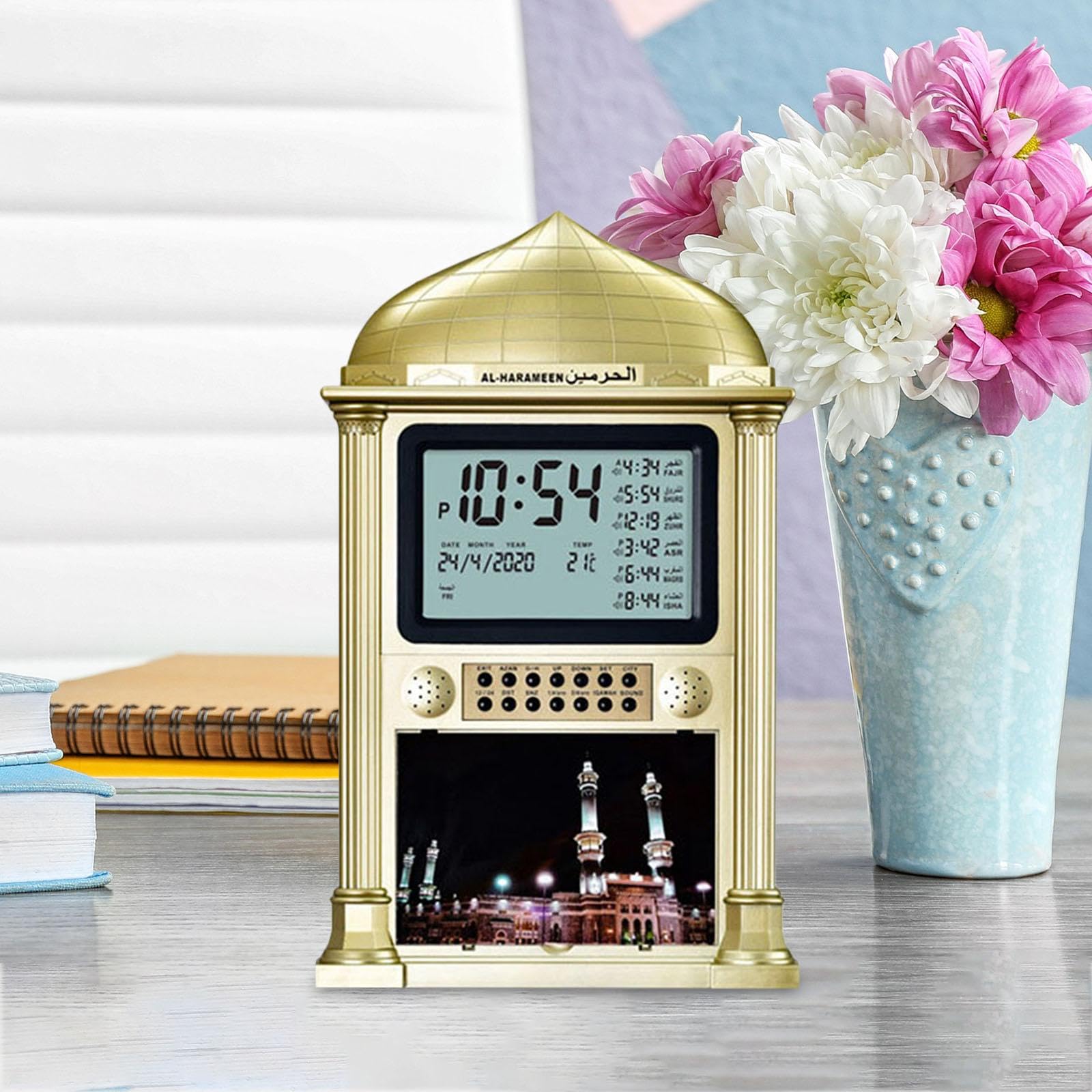 Horloge de Prière, Réveil Numérique, Décoration Moderne, Design élégant, Doré
