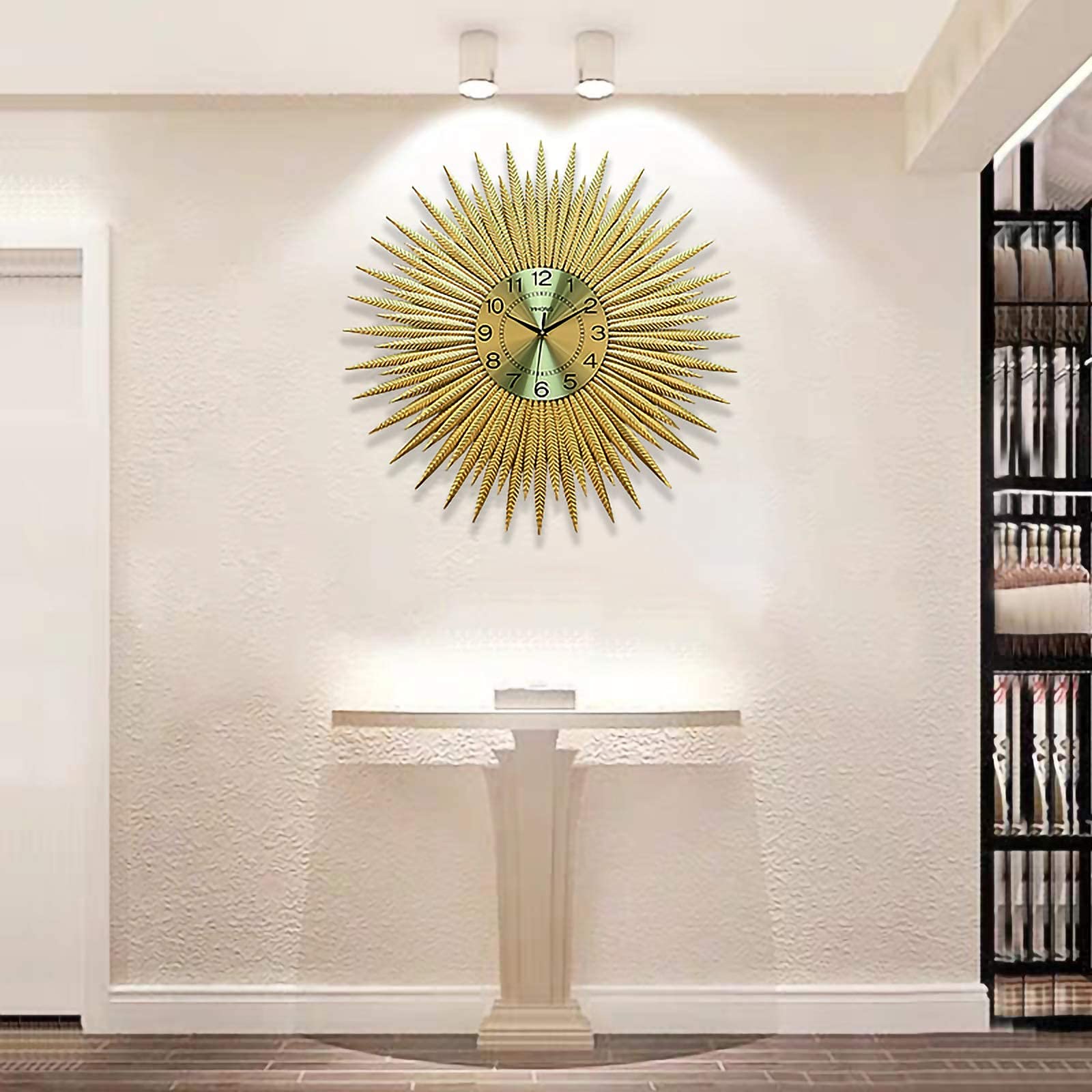 Reloj de Pared Decorativo para Sala de Estar, decoración del hogar, silencioso, sin tictac, Relojes livianos para Dormitorio, Estudio, Decoraciones de Oficina, B-80 * 27CM