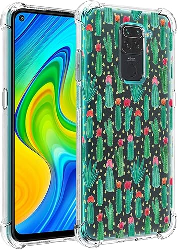 Funda transparente delgada diseñada para Redmi Note 9Redmi 10X 4G M2003J15SC, funda protectora de goma TPU suave y flexible de absorción de golpes