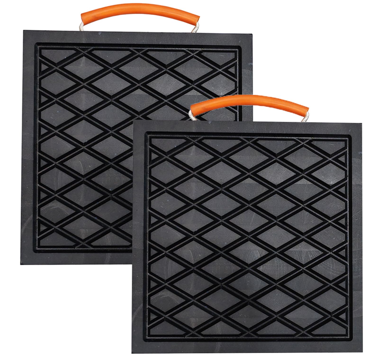 Photo 1 of 18 X 18 X 1.5 inchs Non-Slip Rv Jack Pads, 2 Pack Camper Outrigger Pads with Handle, Heavy Duty Stabilizing Blocks for Truck/Trailer/Crane