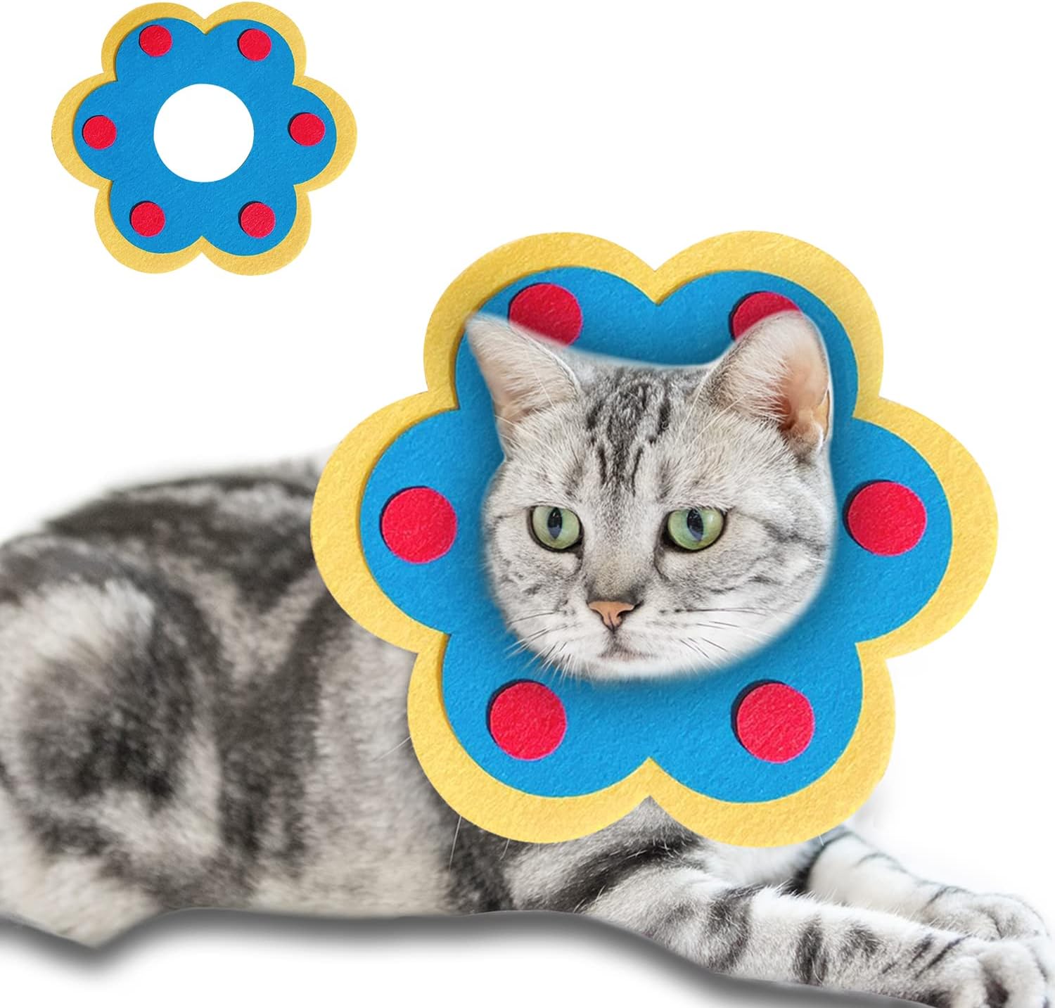 Riyanon Elizabethan Collar for Cats, Cat Recovery Collar