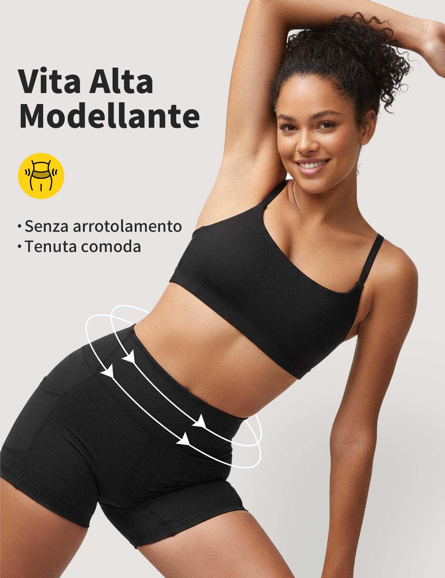 CAMBIVO Leggins Sportivi Donna, Leggins Push up a Vita Alta, Leggings Palestra Pantaloni Yoga Pants Elasticizzati Lunghi con Tasche per Fitness, Pilates, Sport, Gym, Running, Tempo Libero