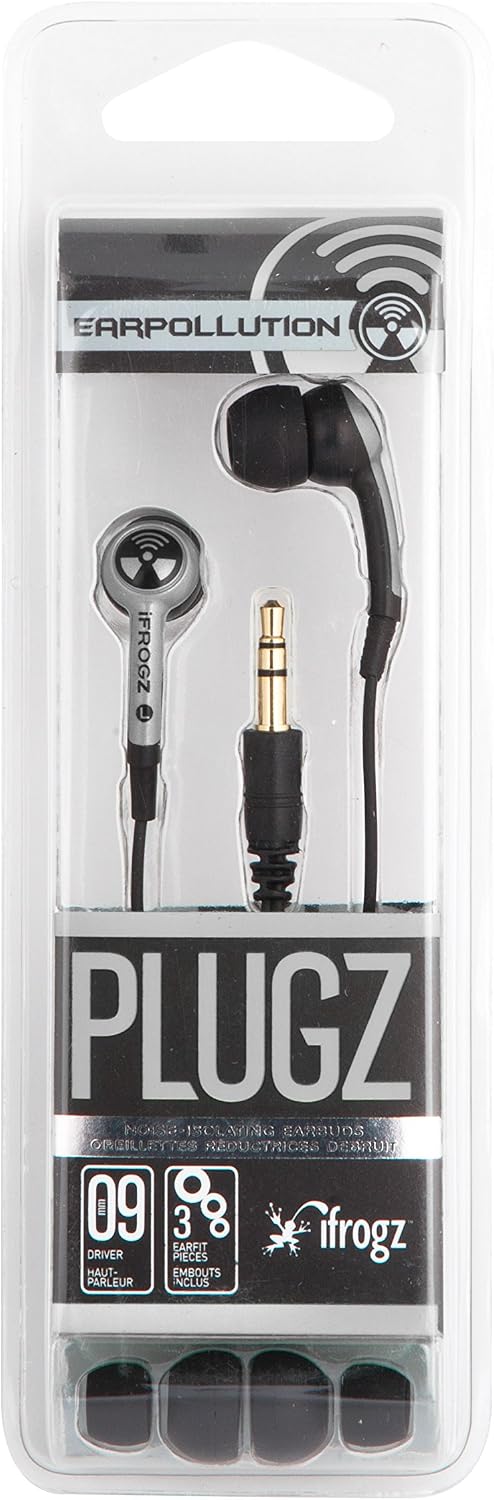 iFrogz Earpollution Plugz Audio Earbuds - Silver
