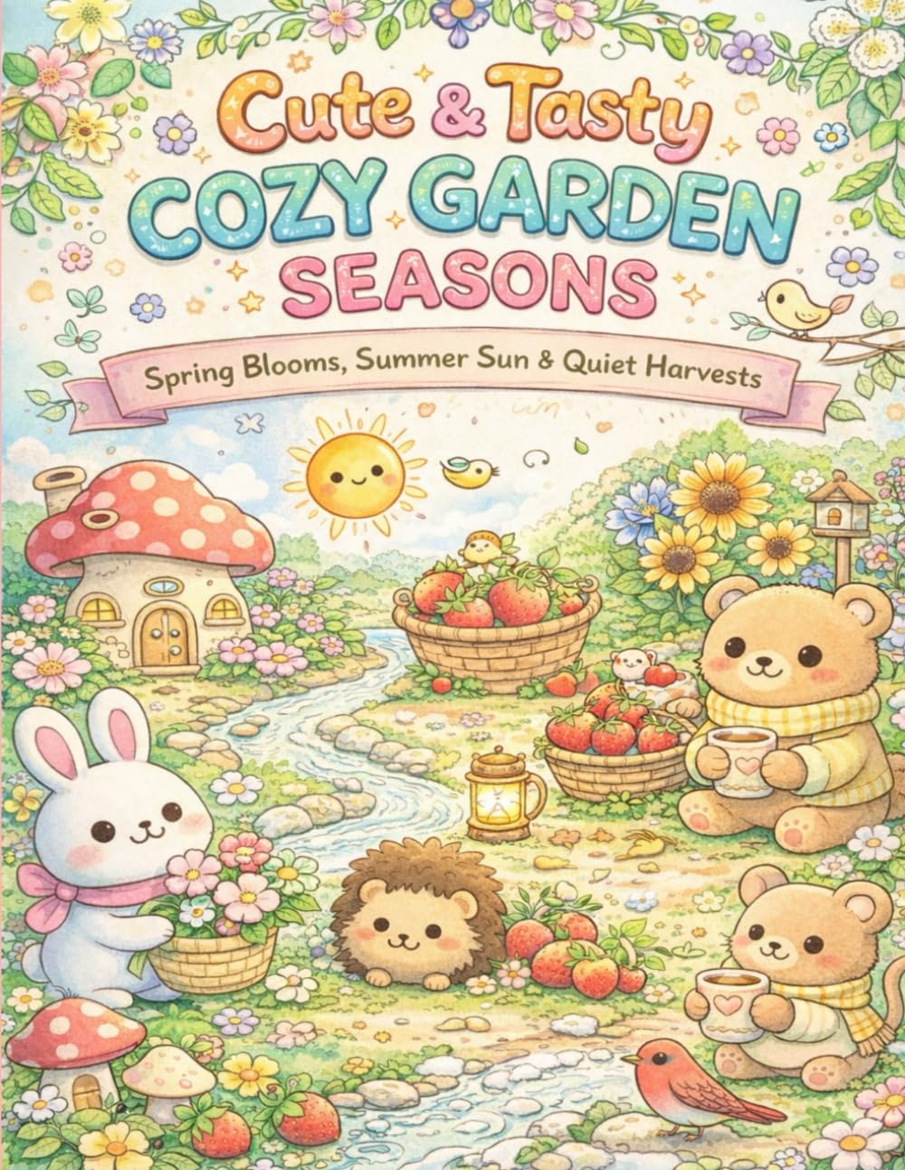 Cute & Tasty Cozy Garden Seasons: Spring Blooms, Summer Sun & Quiet Harvests