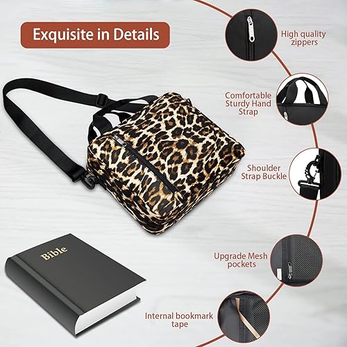 Miniatura 5 de Fundas para la Biblia para mujeres, estuche de la Biblia para niñas, tamaño extra grande con bolsillos, funda de libro con cremallera, funda para