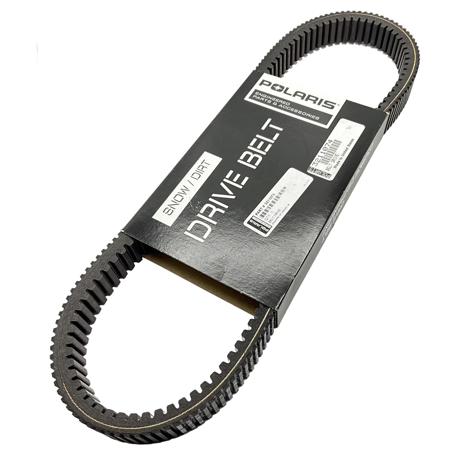 Polaris Snowmobile Performance Drive Belt, for Specific 500 RMK 136, 500 RMK, 500 XC, 500 XC SP, and 440 XCR Models, Genuine OEM, Runs Cooler, No Clutch Recalibration - 3211074
