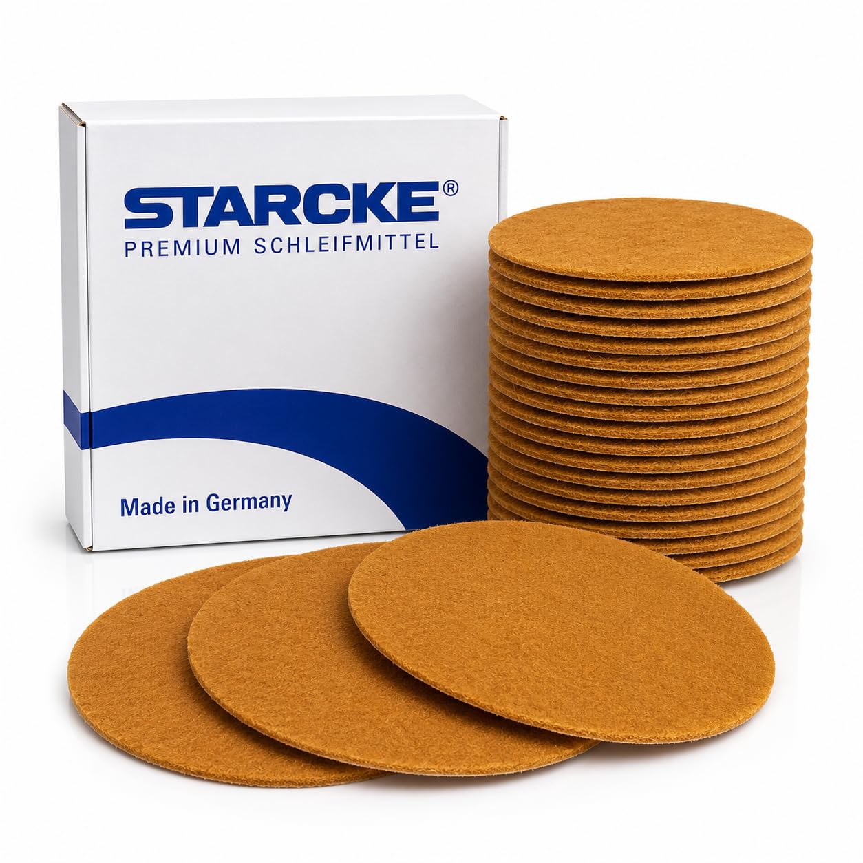 12,7 cm (5 Zoll) Polierscheibe, Vlies-Oberfläche, goldfarben, 25 Stück