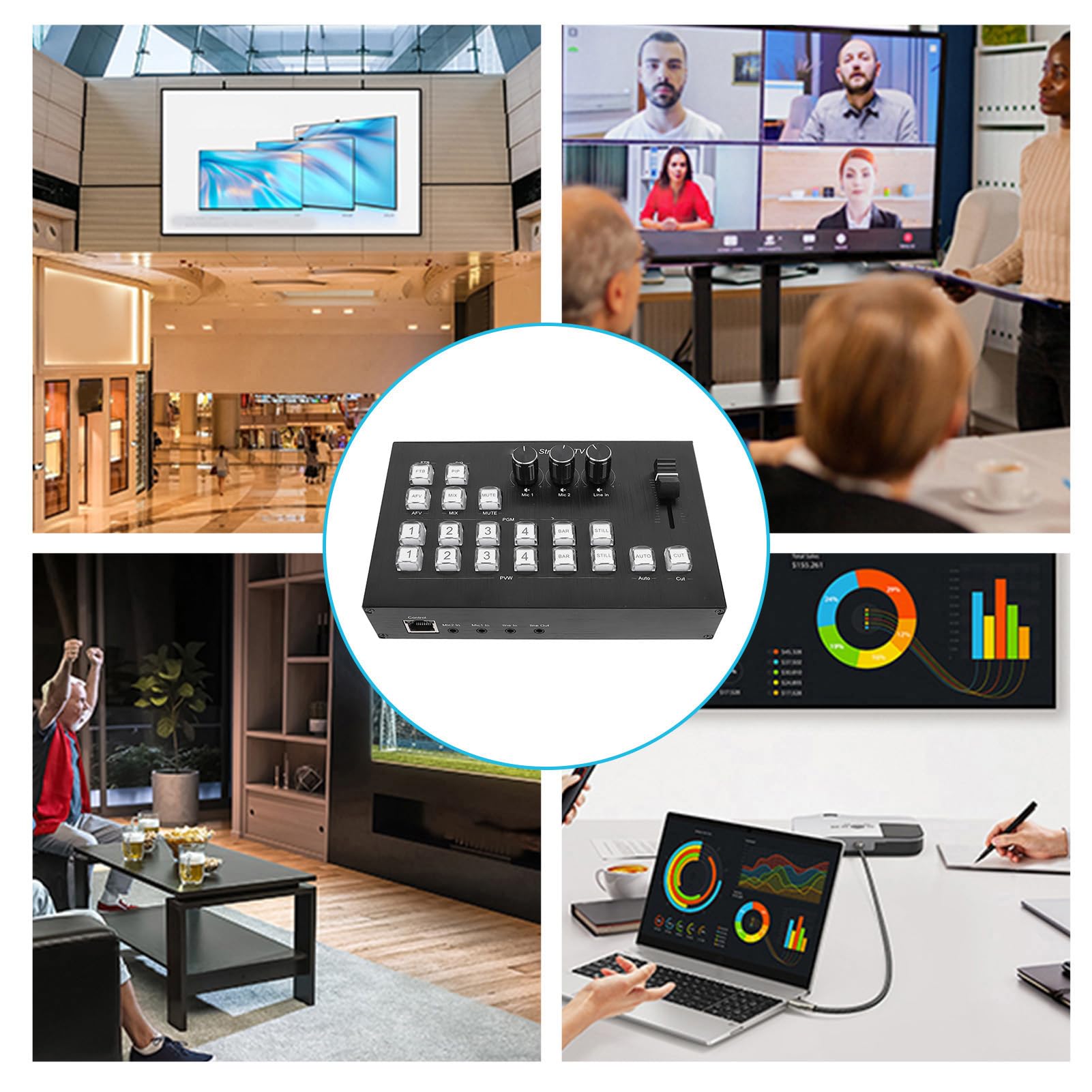 Amazon.com: Live Stream Switcher, 1080P 60Hz, 4 in 2 Out HDMI Port