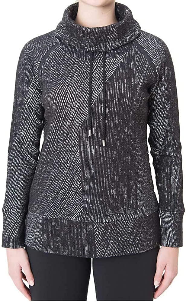 Signature Ladies' Jacquard Pullover (Medium, Black)
