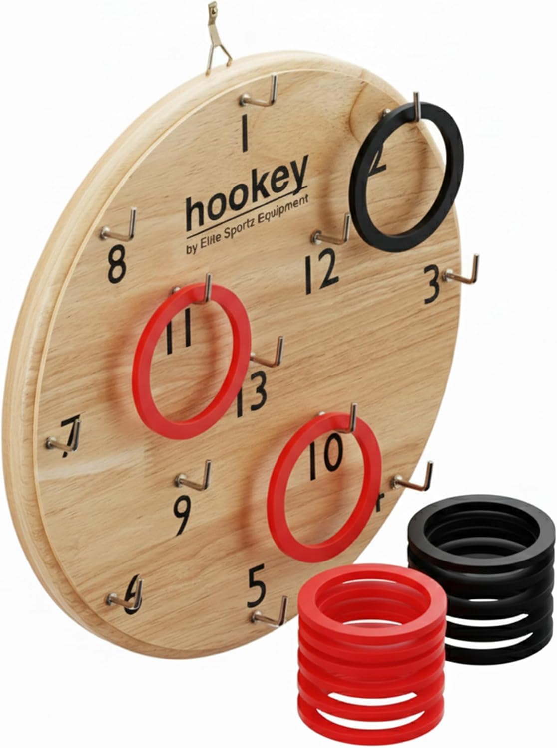 Elite Sportz Equipment Ring Toss Game | Sturdy Wooden Board Set for Kids Outdoor Games | Camping Activities - Adults & Kids Picnic 20"