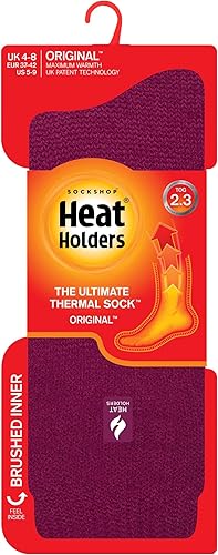 Miniatura 2 de HEAT HOLDERS Thermal Socks, Women's Original, US Shoe Fucsia profundo