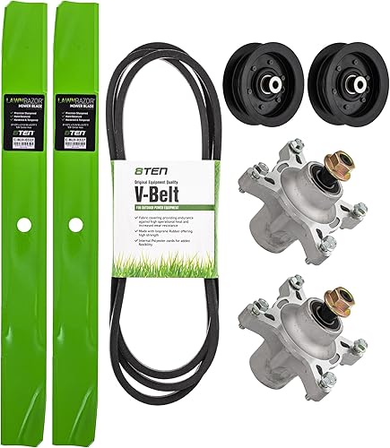 8TEN Kit de reconstrucción de correa de husillo de hoja para Toro ZS 4200T 4200S SW 4200 cubierta de 42 pulgadas 121-0751 131-3938-03 119-8819