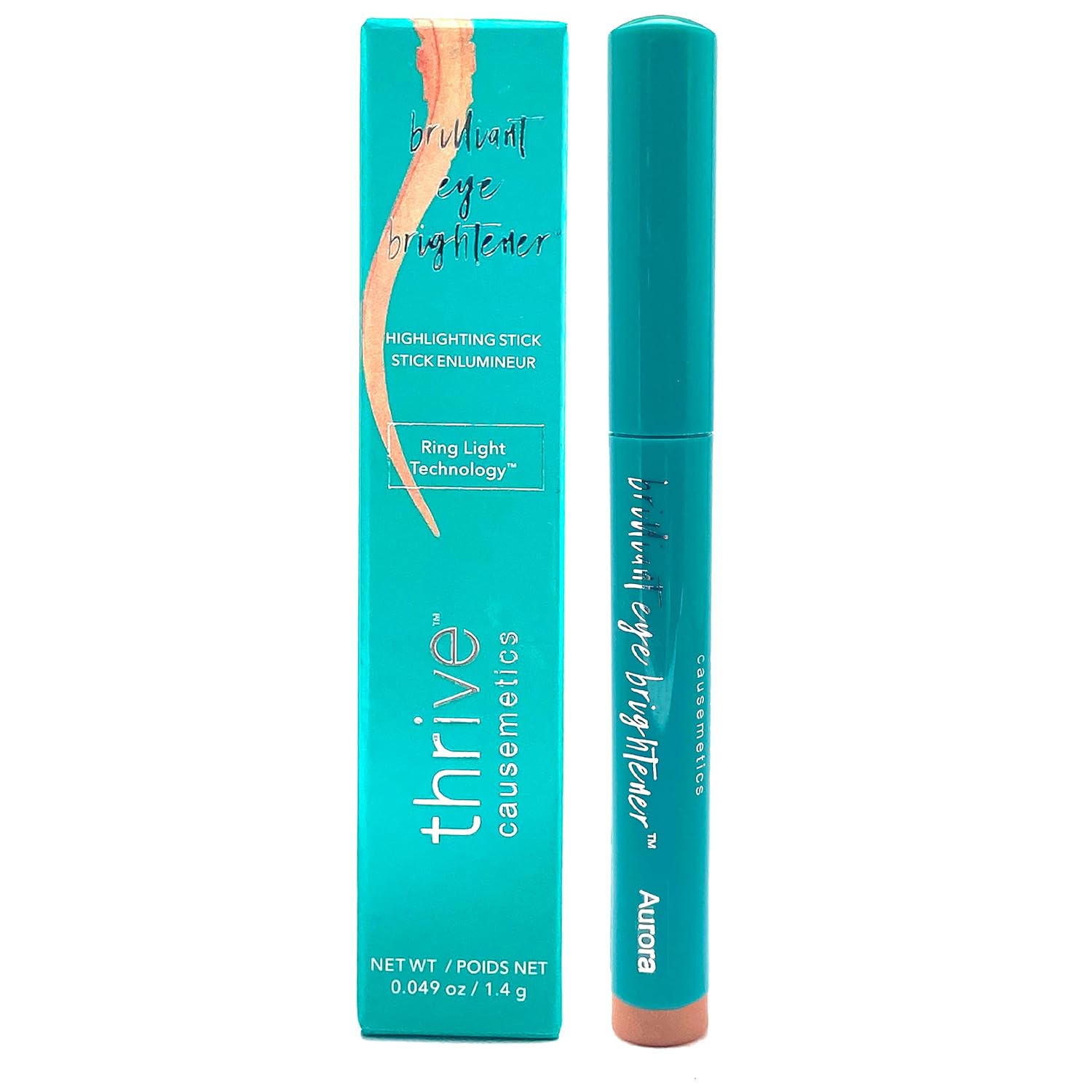 Thrive Causemetics Highlighting Stick Eye Brightener, Rose Gold Shimmer, Aurora