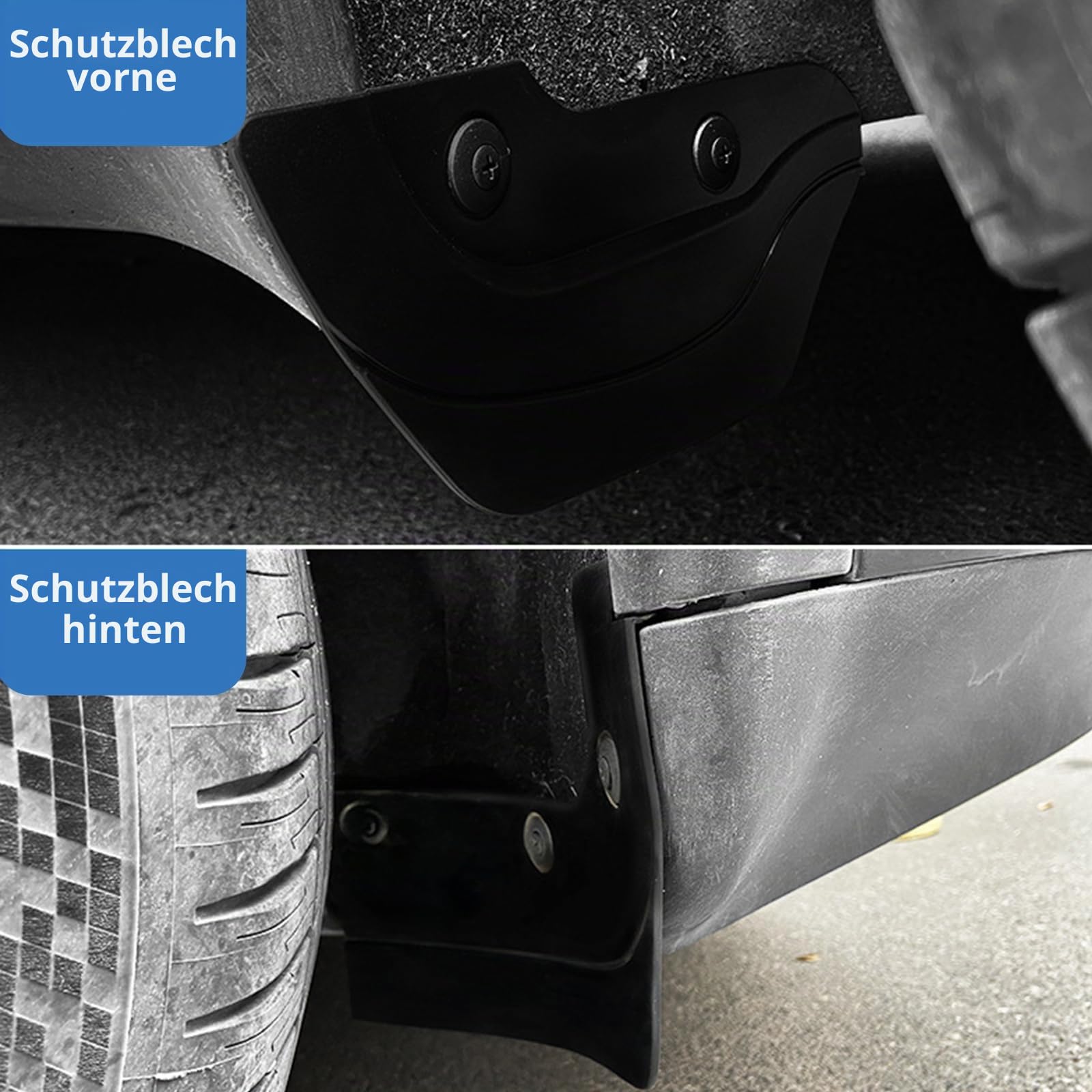 Schmutzfänger für Tesla Model 3 2017–2023, Spritzschutz, Schmutzschutz, kein Bohren, Klebeband, Spritzschutz, Kotflügel für Tesla Model 3, Zubehör (Modell 3), 6 Stück