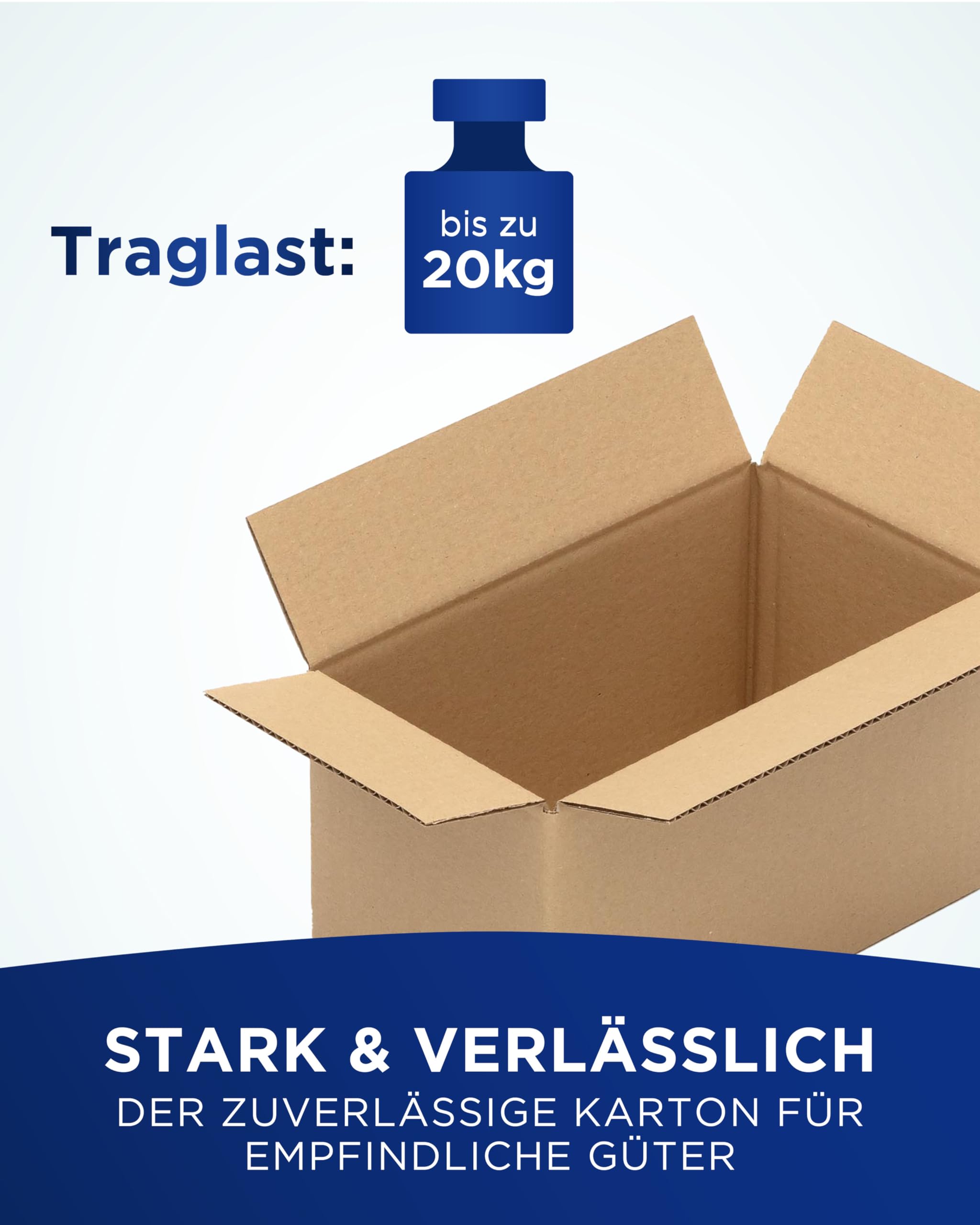 KK Verpackungen Versandkartons 240 x 130 x 130 mm Braun 1-wellig (Außenmaß 245 x 135 x 135 mm) | 1000 Stück, Faltkartons Kartons für Versand als DHL Päckchen M Hermes Päckchen DPD GLS Paketklasse S