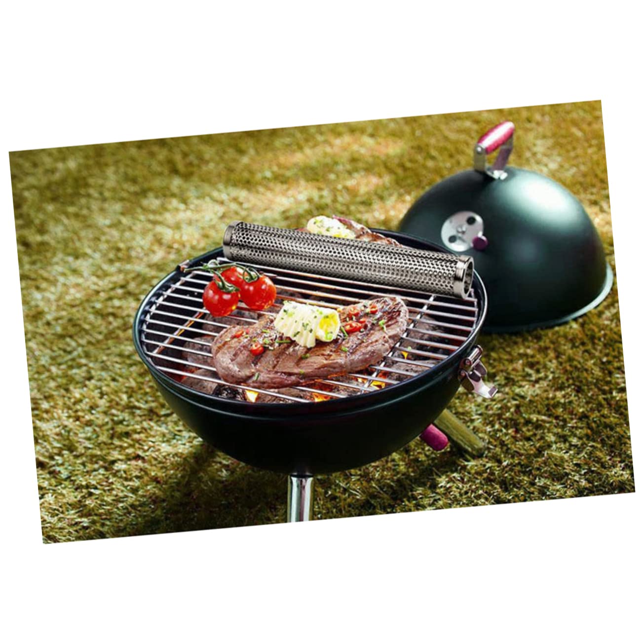 Happyyami Stainless Steel Bbq Smoker Round Tube Mesh Tube for Pellet Grill Flavor Enhancement