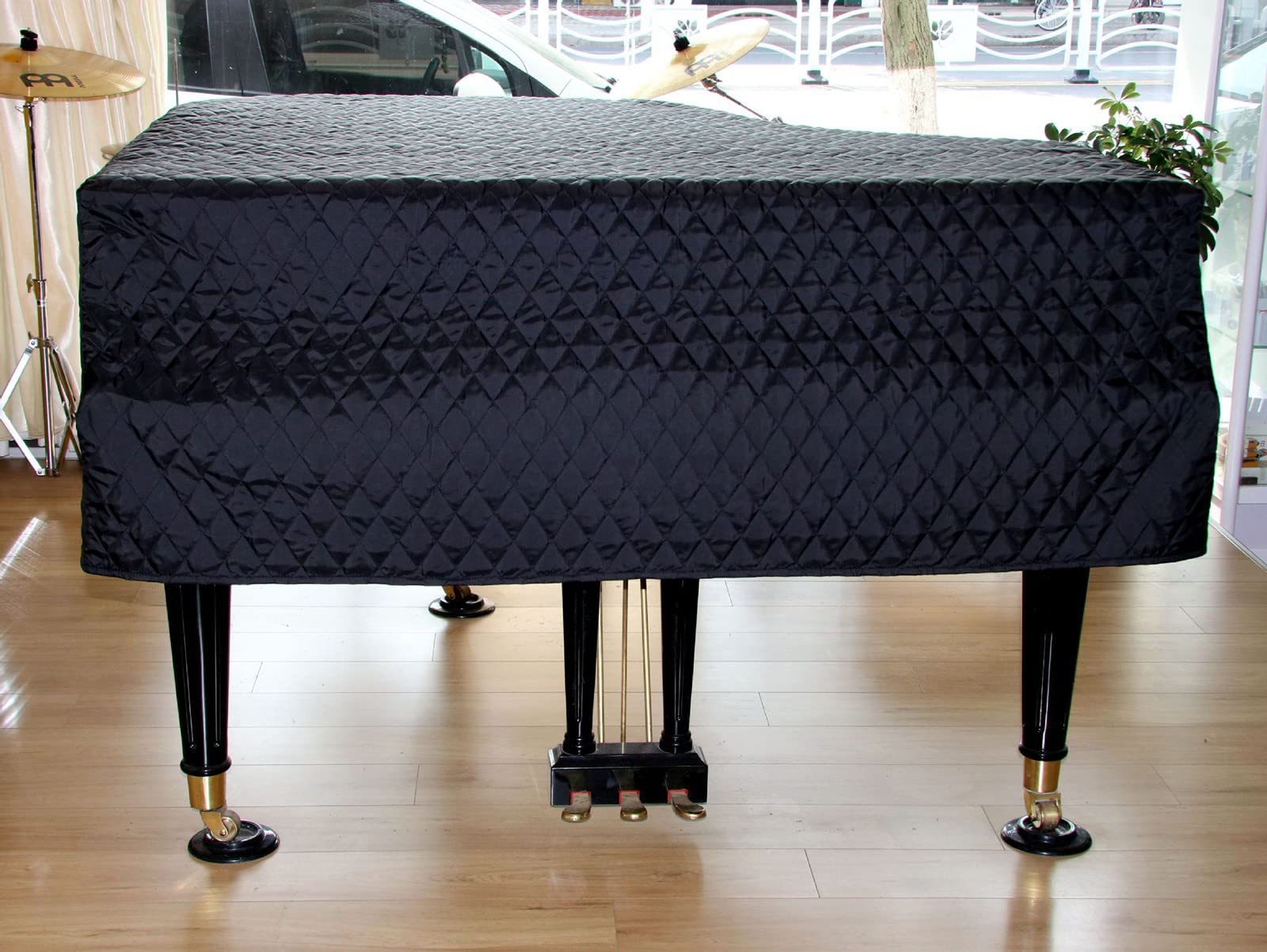 Vleugelpianohoes, Anti-stofvlekkrassende pianohoes, Wasbaar, Driehoekige pianohoes, Kleurvaste pianostofdichte versierde hoes, Pianobeschermende accessoires,Violet blue,230~240cm