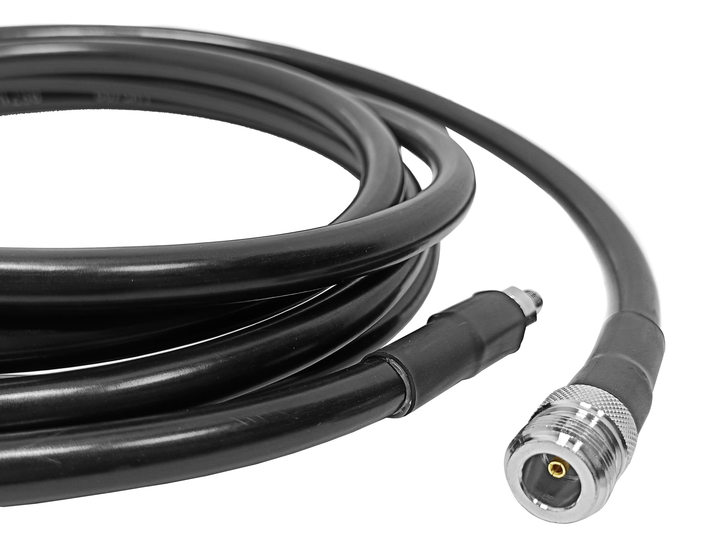 Câble d'extension coaxial LMR400 à Faible Perte N Femelle vers RP Femelle – 1 pièce, idéal for Les antennes, Les amplificateurs et Les boosters WiFi(25ft)