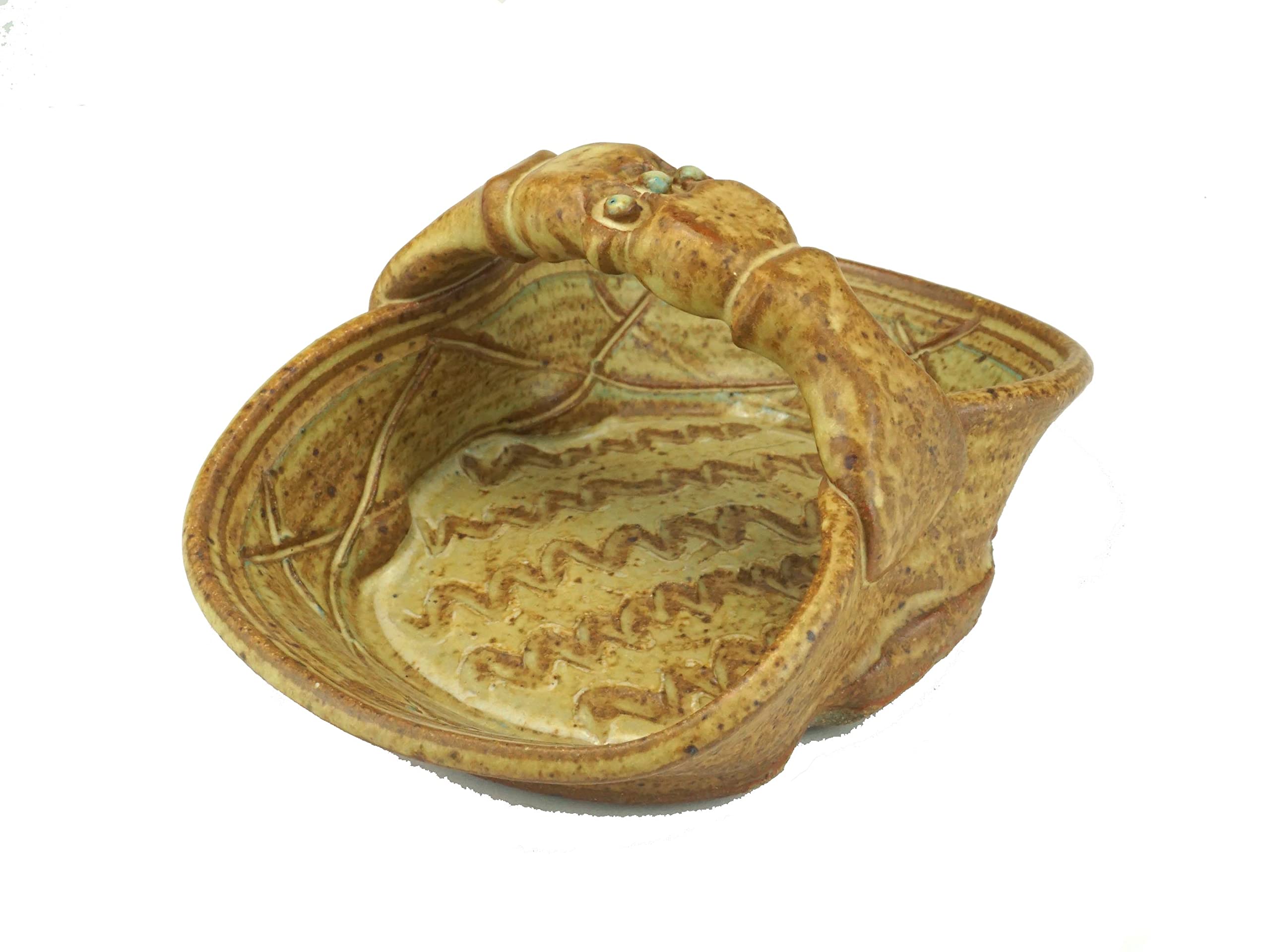 Hawkdancing Handmade Stoneware Basket Candy Dish Soap Dish Pottery Clay Spoon Rest