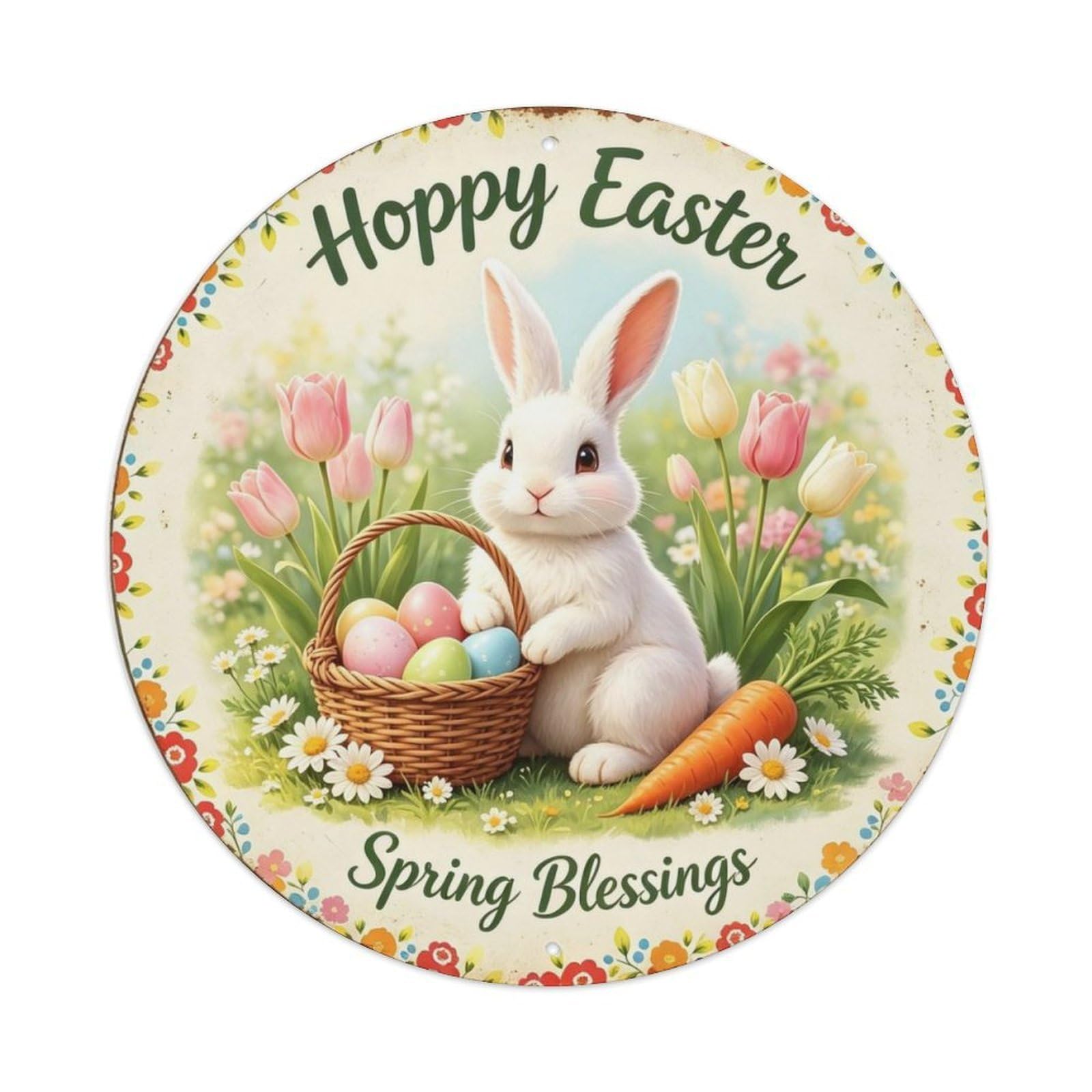 Spring Blessings Metal Tin Sign Plaque
