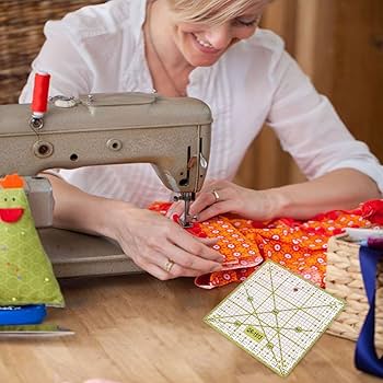 Amazon.co.jp: OUNONA ミシンキルト定規 正方形 定規 パッチ