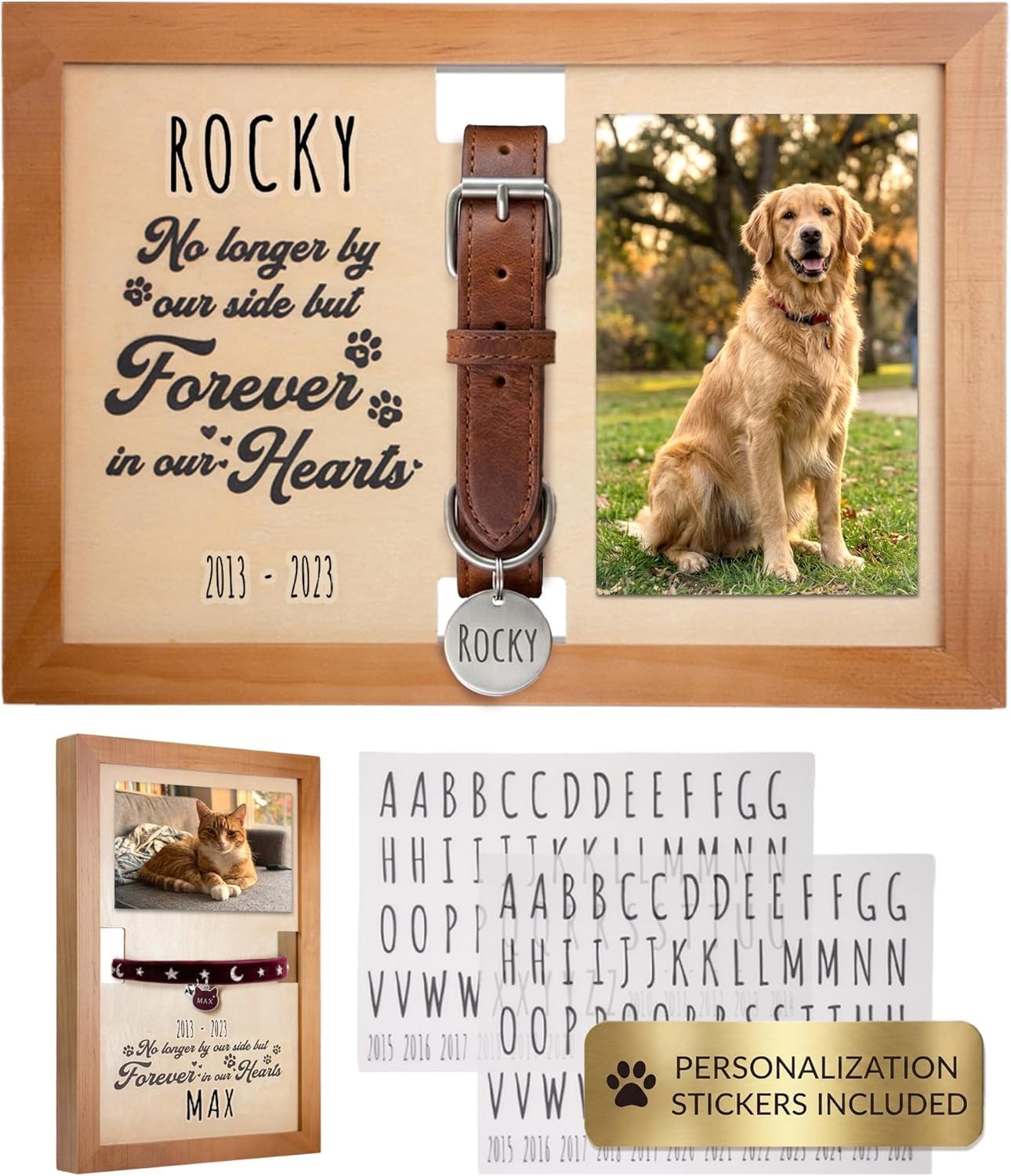 Personalised Wooden Frame Dog Memorial Gifts for Loss of Dog Sympathy Gift